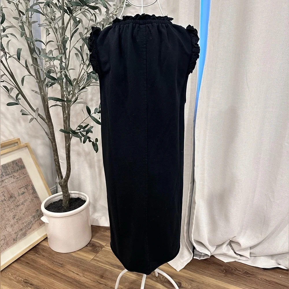 Sundays Black Ruffle Sleeveless Dress Size 3 Large - Picture 6 of 6